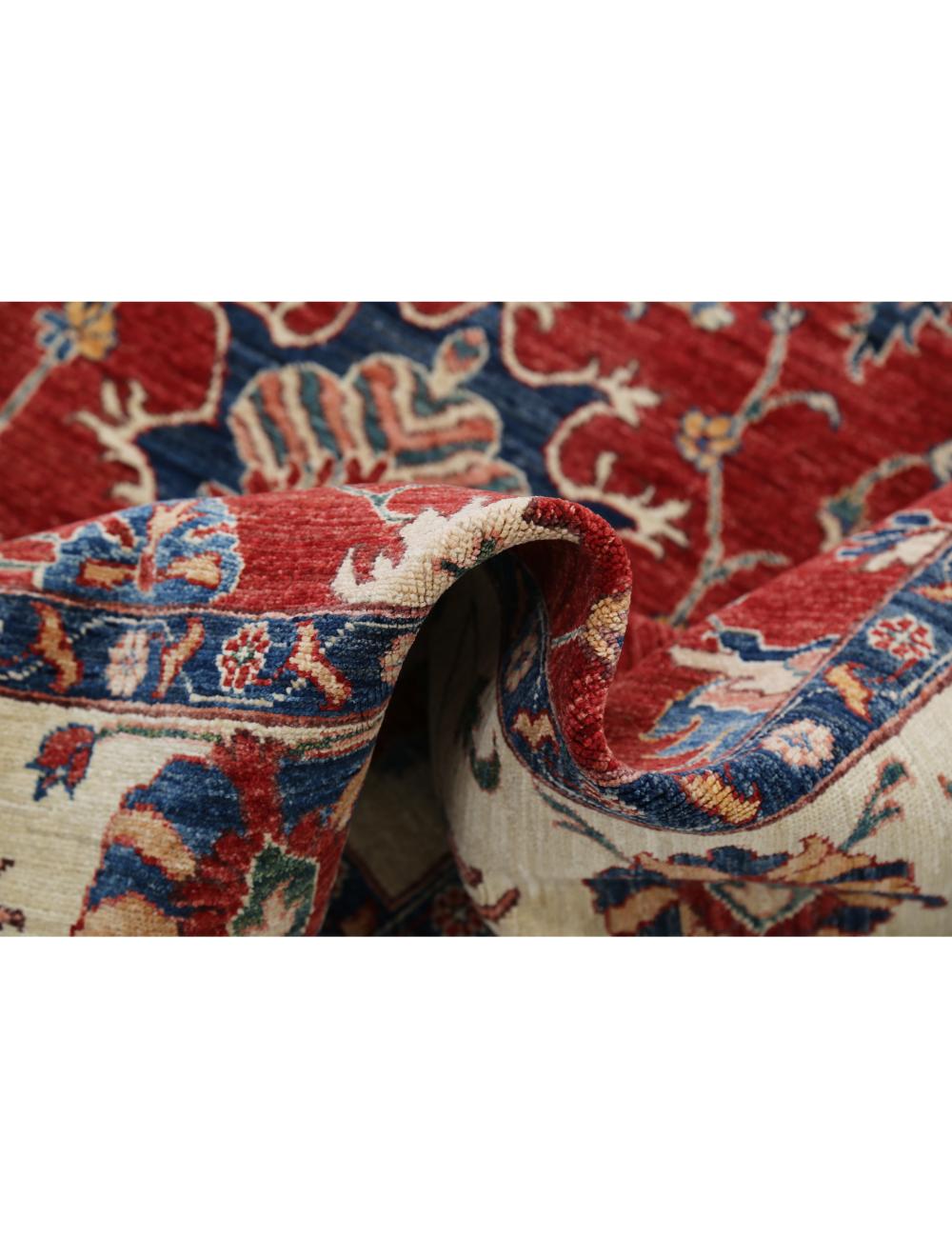 Afghan Ziegler Rug 6' 1" x 8' 11" Hand-Knotted | No. AT81239