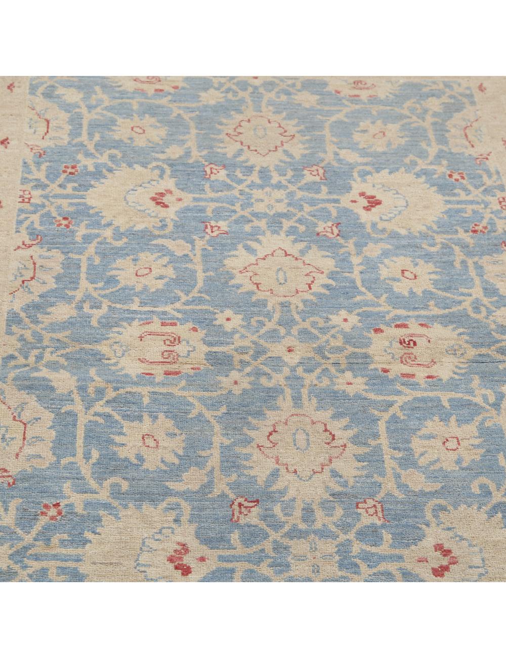 Afghan Ziegler Rug 4' 1" x 6' 2" Hand-Knotted | No. AT71957