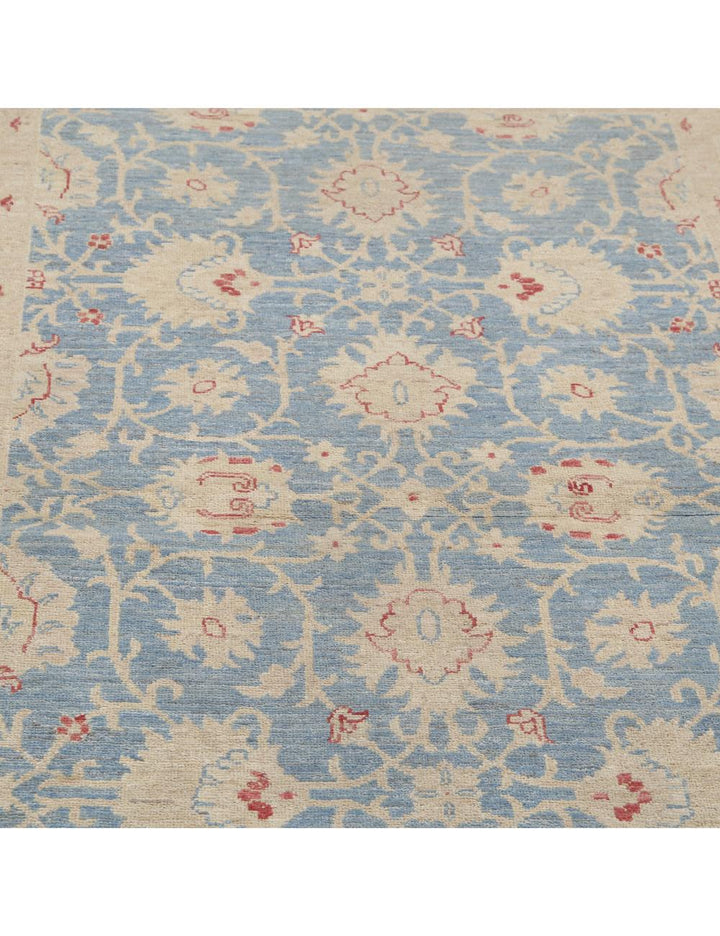 Afghan Ziegler Rug 4' 1" x 6' 2" Hand-Knotted | No. AT71957