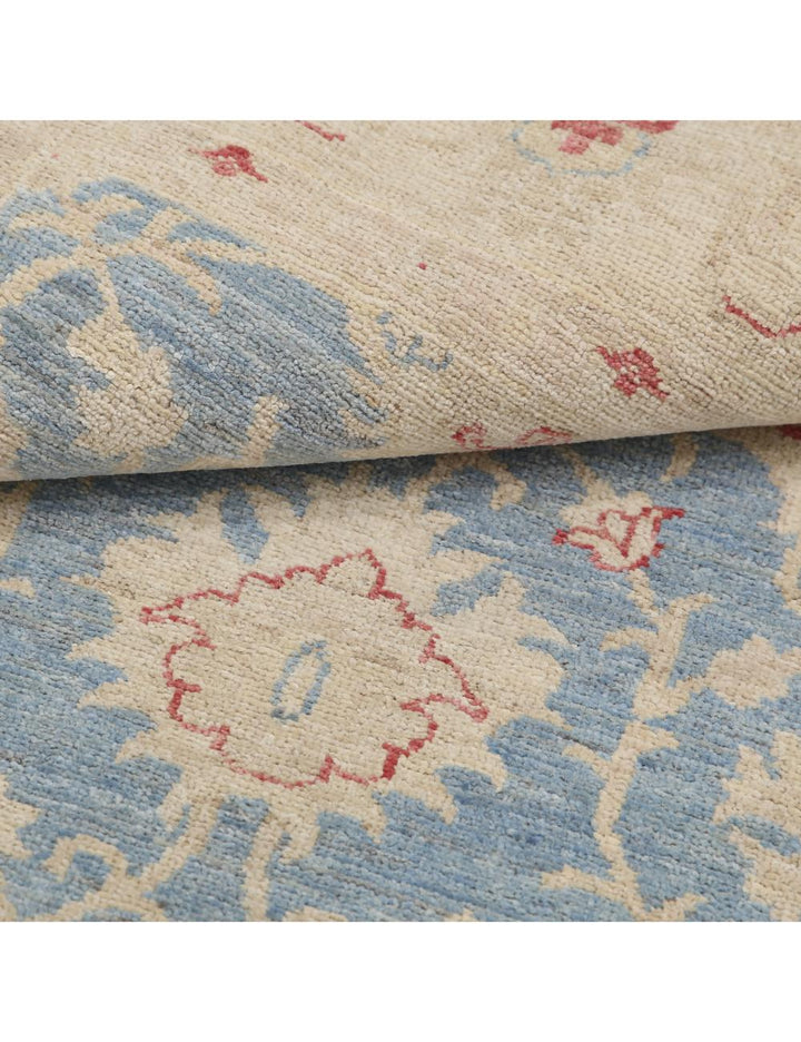 Afghan Ziegler Rug 4' 1" x 6' 2" Hand-Knotted | No. AT71957