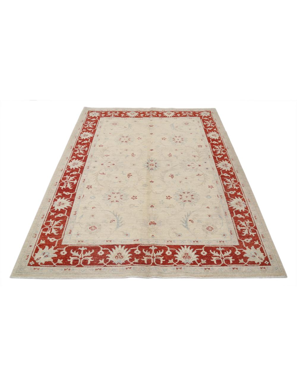 Afghan Ziegler Rug 5' 0" x 6' 6" Hand-Knotted | No. AT80755