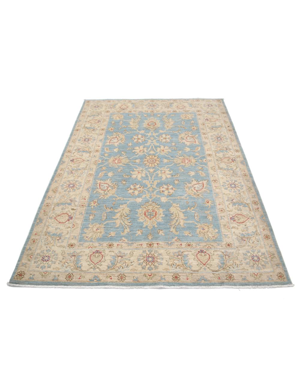 Afghan Ziegler Rug 4' 11" x 6' 7" Hand-Knotted | No. AT60723