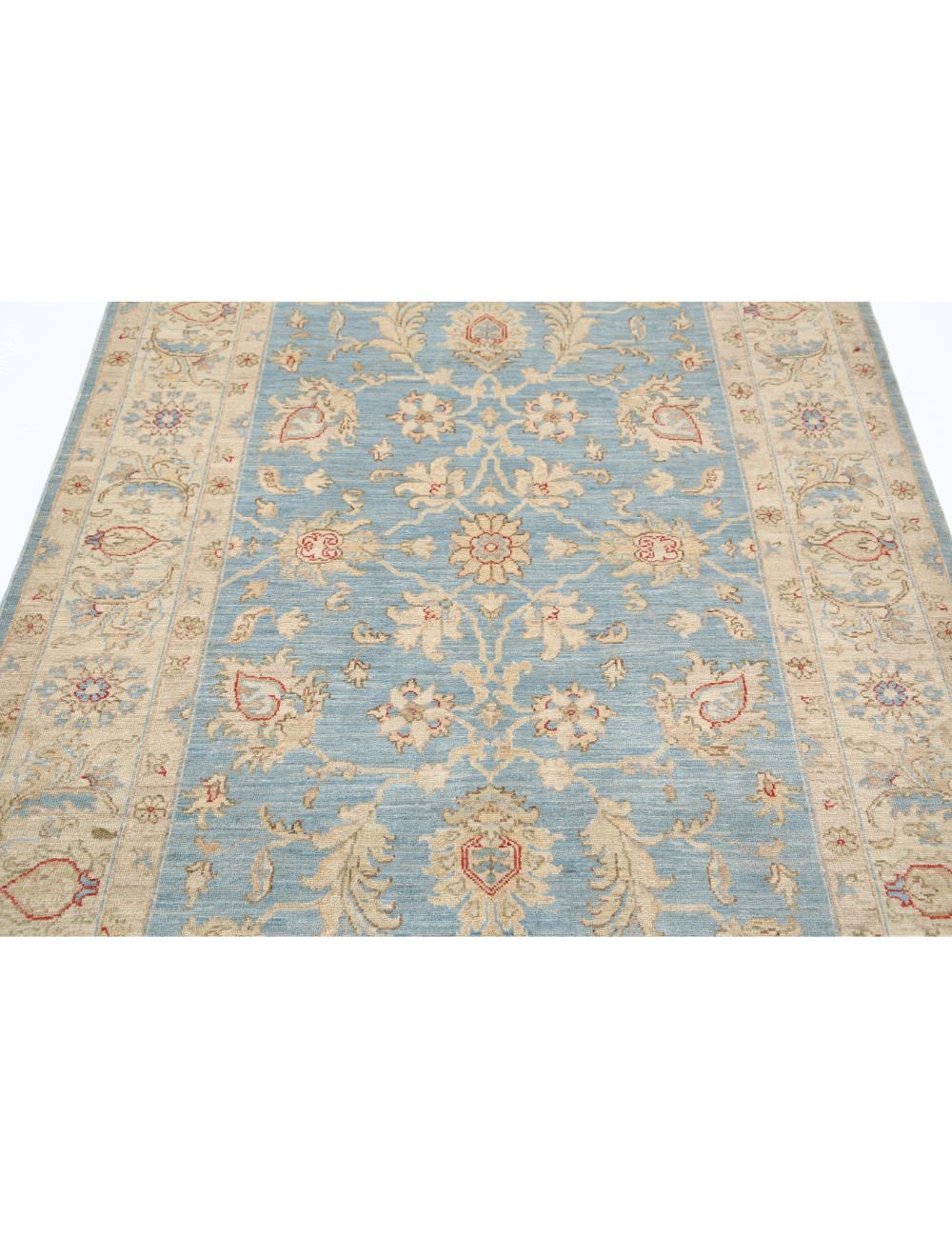 Afghan Ziegler Rug 4' 11" x 6' 7" Hand-Knotted | No. AT60723