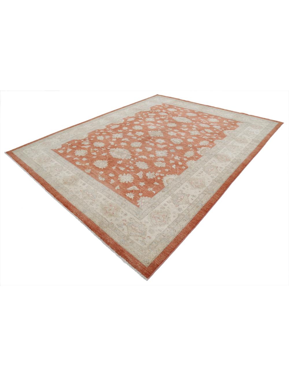 Afghan Ziegler Rug 9' 1" x 11' 6" Hand-Knotted | No. AT78697