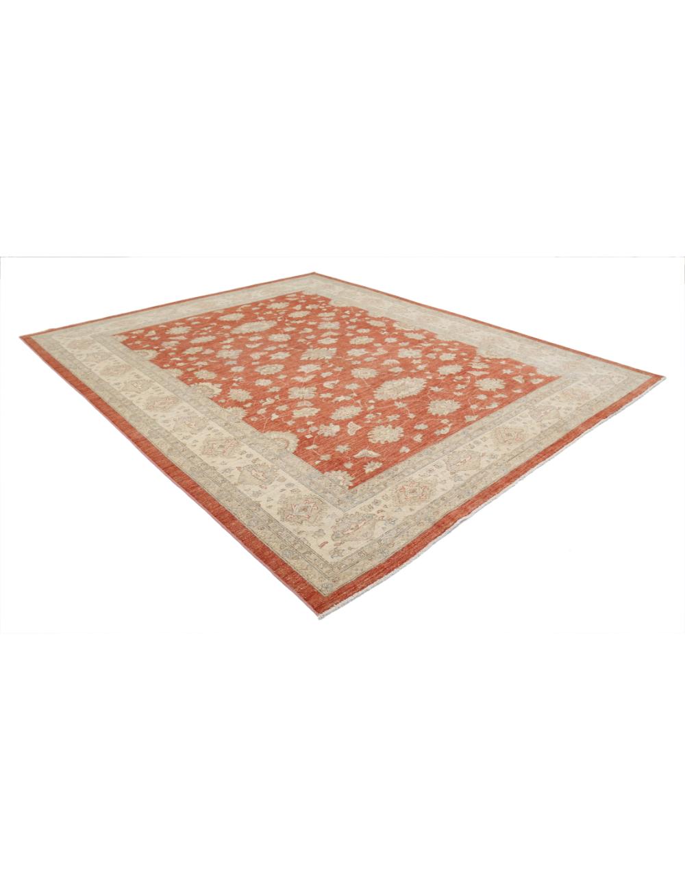 Afghan Ziegler Rug 9' 1" x 11' 6" Hand-Knotted | No. AT78697