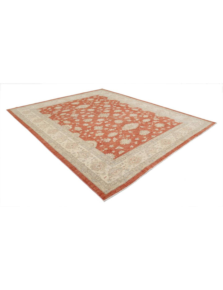 Afghan Ziegler Rug 9' 1" x 11' 6" Hand-Knotted | No. AT78697
