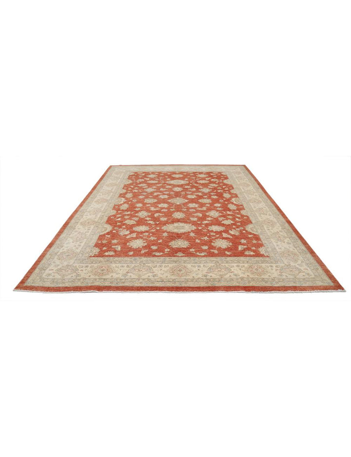 Afghan Ziegler Rug 9' 1" x 11' 6" Hand-Knotted | No. AT78697