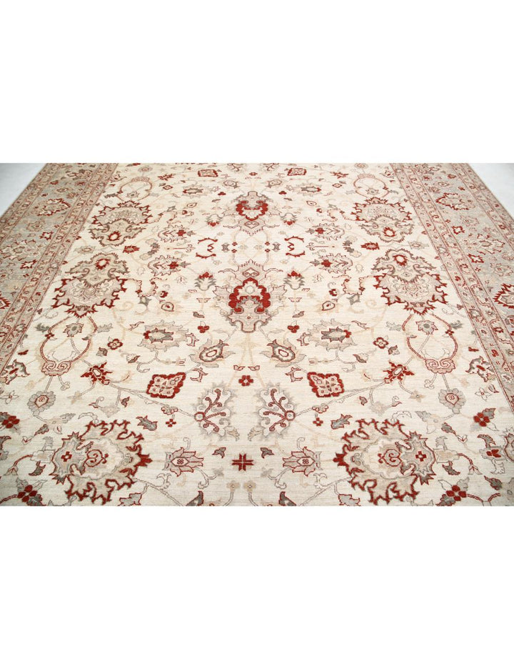 Afghan Ziegler Rug 11' 5" x 14' 5" Hand-Knotted | No. AT25353