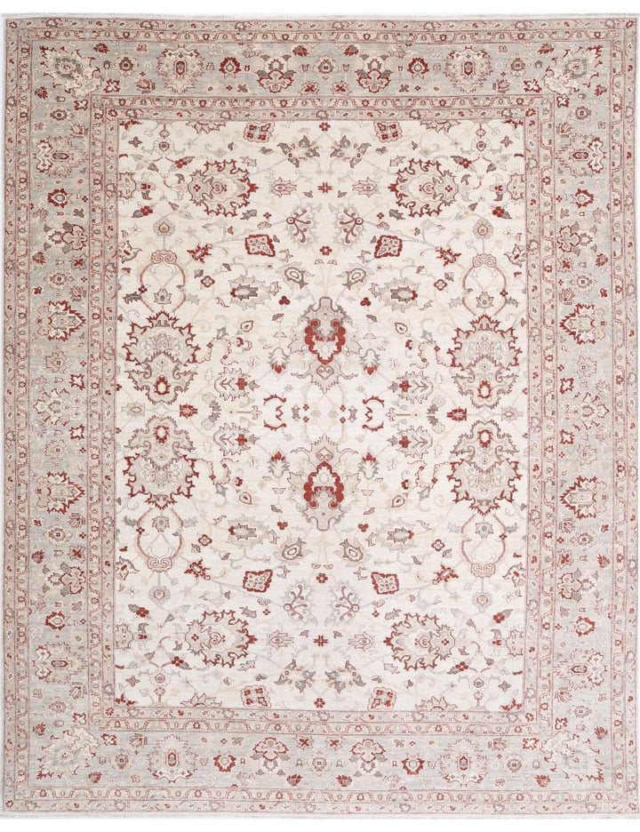 Afghan Ziegler Rug 11' 5" x 14' 5" Hand-Knotted
