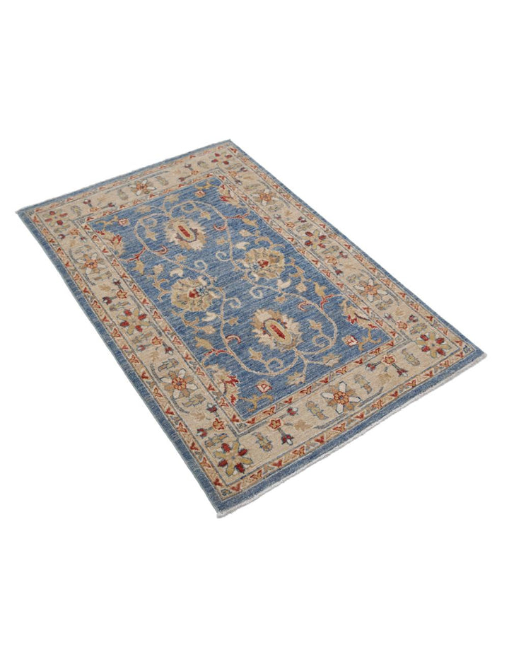 Afghan Ziegler Rug 2' 9" x 4' 1" Hand-Knotted | No. AT12909