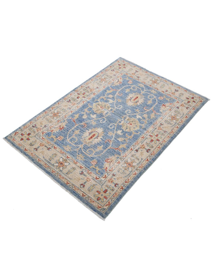 Afghan Ziegler Rug 2' 9" x 4' 1" Hand-Knotted | No. AT12909