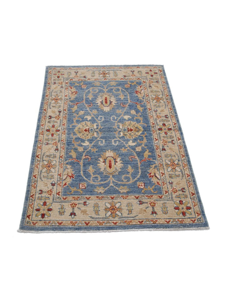 Afghan Ziegler Rug 2' 9" x 4' 1" Hand-Knotted | No. AT12909
