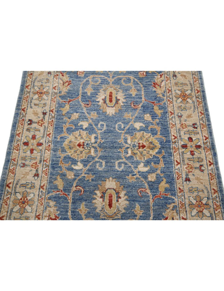 Afghan Ziegler Rug 2' 9" x 4' 1" Hand-Knotted | No. AT12909