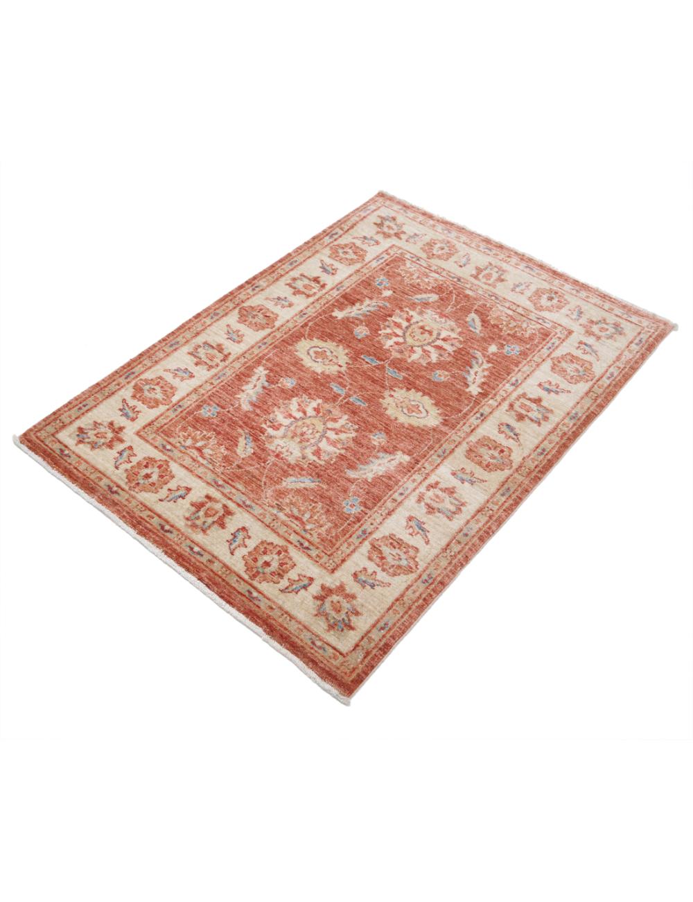Afghan Ziegler Rug 2' 9" x 3' 10" Hand-Knotted | No. AT11063