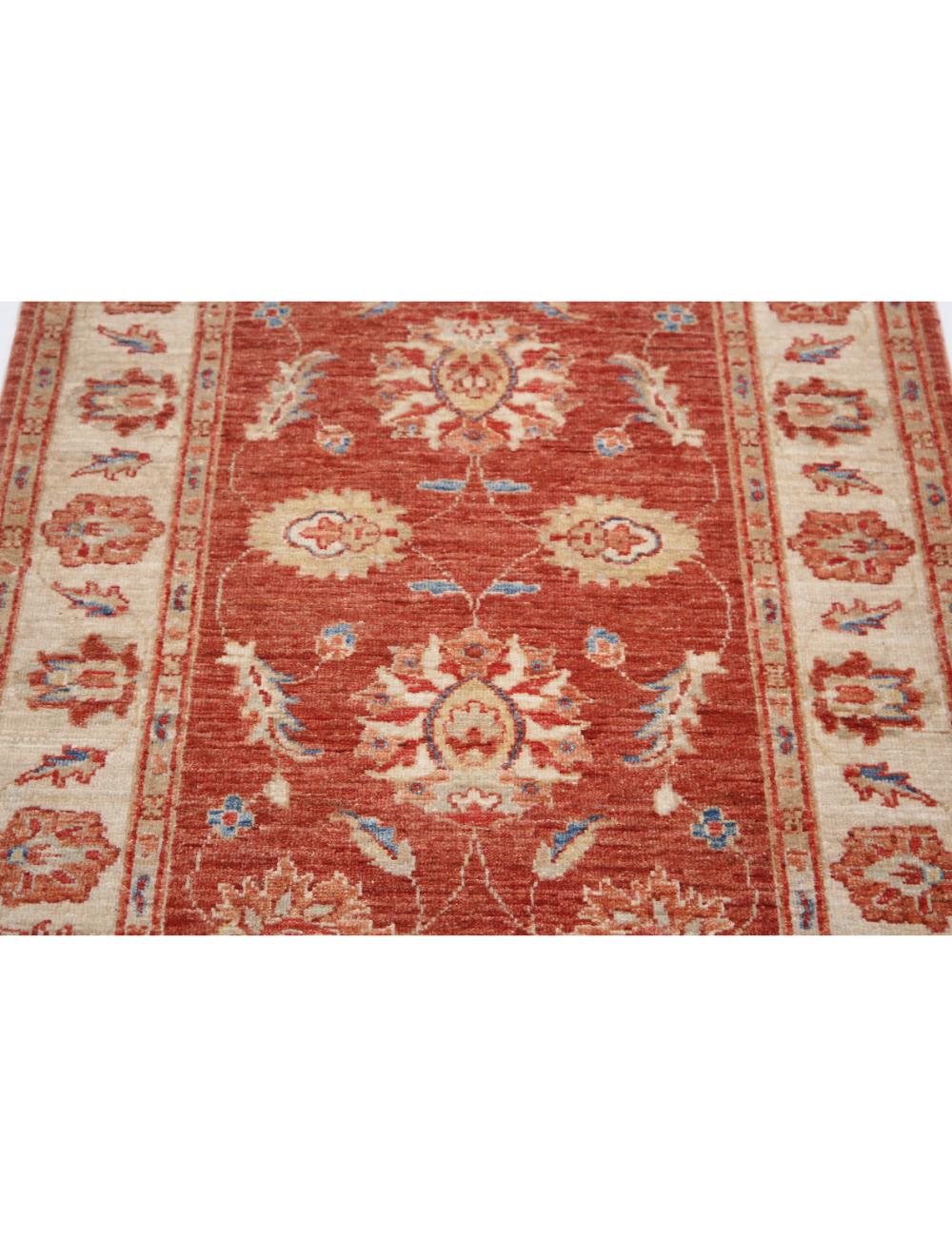 Afghan Ziegler Rug 2' 9" x 3' 10" Hand-Knotted | No. AT11063