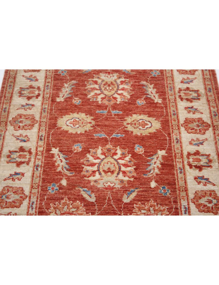 Afghan Ziegler Rug 2' 9" x 3' 10" Hand-Knotted | No. AT11063