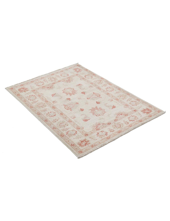Afghan Ziegler Rug 2' 9" x 3' 9" Hand-Knotted | No. AT21628
