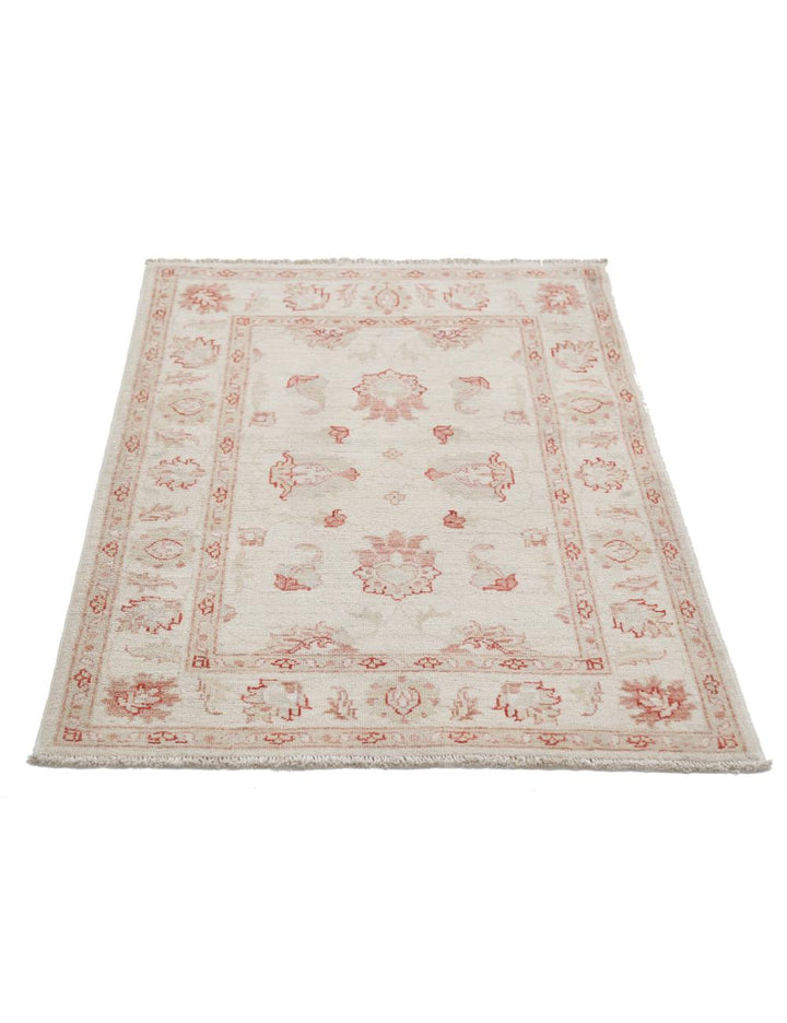 Afghan Ziegler Rug 2' 9" x 3' 9" Hand-Knotted | No. AT21628