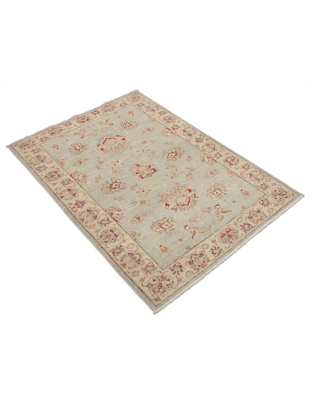 Afghan Ziegler Rug 3' 0" x 4' 3" Hand-Knotted | No. AT14382