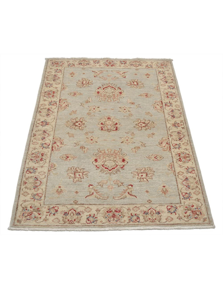 Afghan Ziegler Rug 3' 0" x 4' 3" Hand-Knotted | No. AT14382