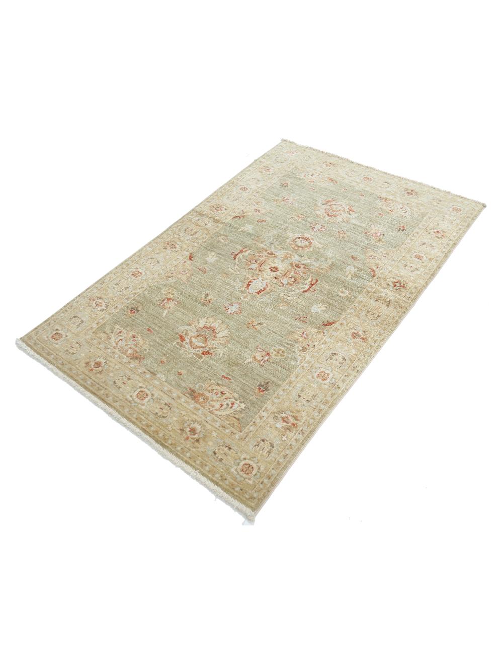 Afghan Ziegler Rug 2' 11" x 4' 9" Hand-Knotted | No. AT30699