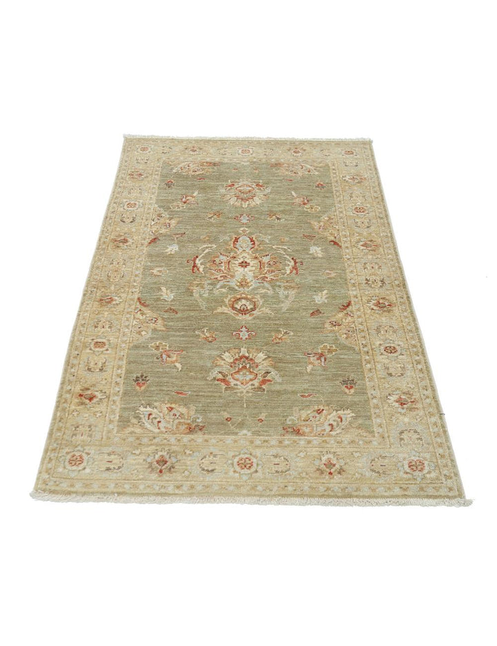 Afghan Ziegler Rug 2' 11" x 4' 9" Hand-Knotted | No. AT30699