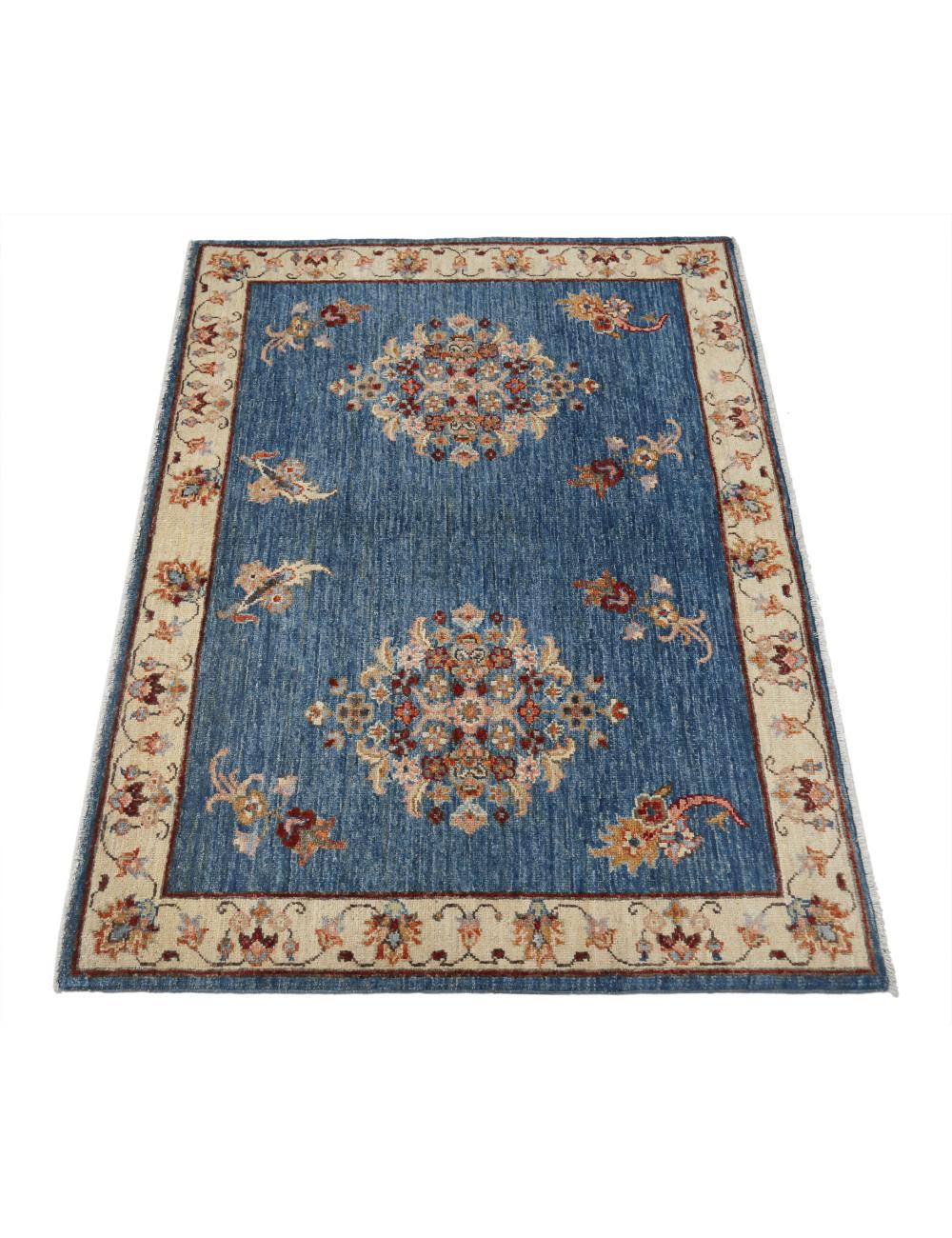 Afghan Ziegler Rug 3' 0" x 4' 0" Hand-Knotted | No. AT58185