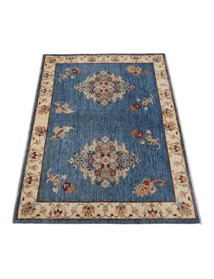 Afghan Ziegler Rug 3' 0" x 4' 0" Hand-Knotted | No. AT58185