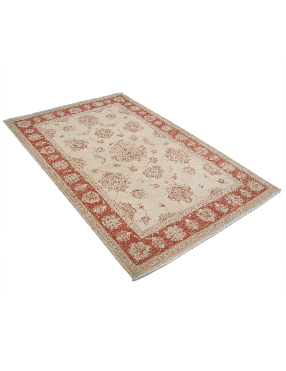 Afghan Ziegler Rug 3' 11" x 6' 1" Hand-Knotted | No. AT21928