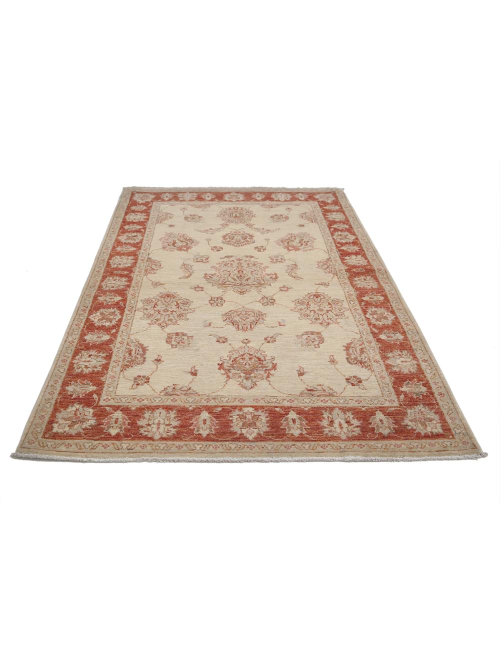 Afghan Ziegler Rug 3' 11" x 6' 1" Hand-Knotted | No. AT21928