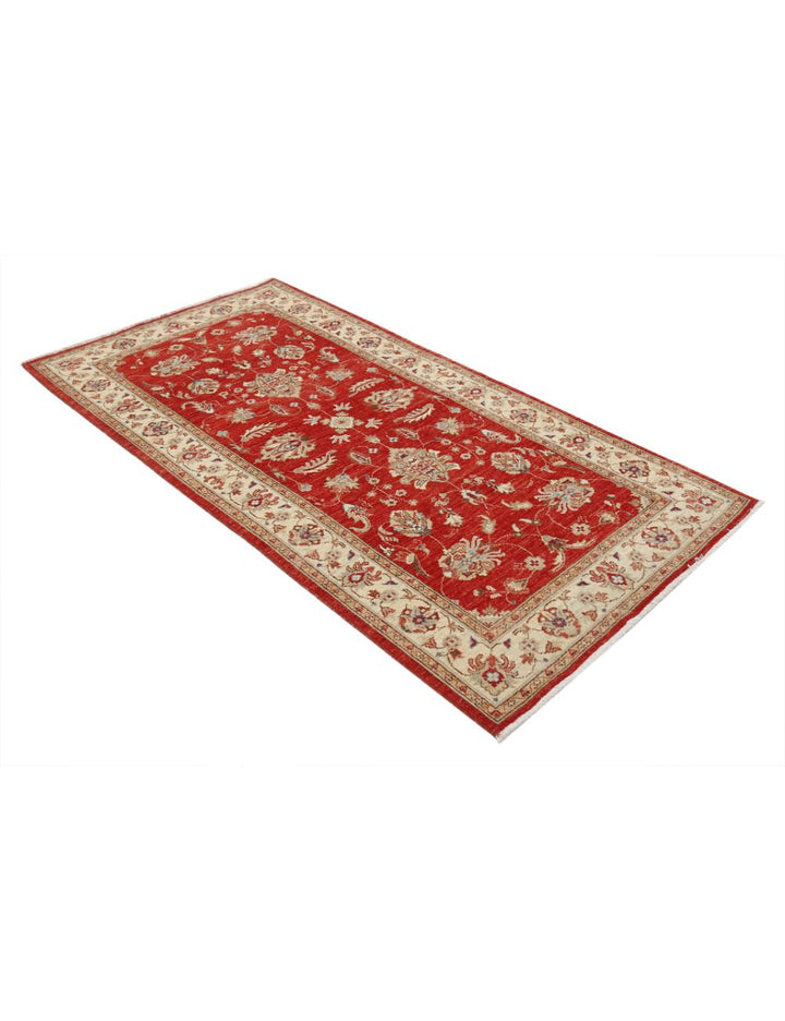 Afghan Ziegler Rug 3' 5" x 6' 6" Hand-Knotted | No. AT86421