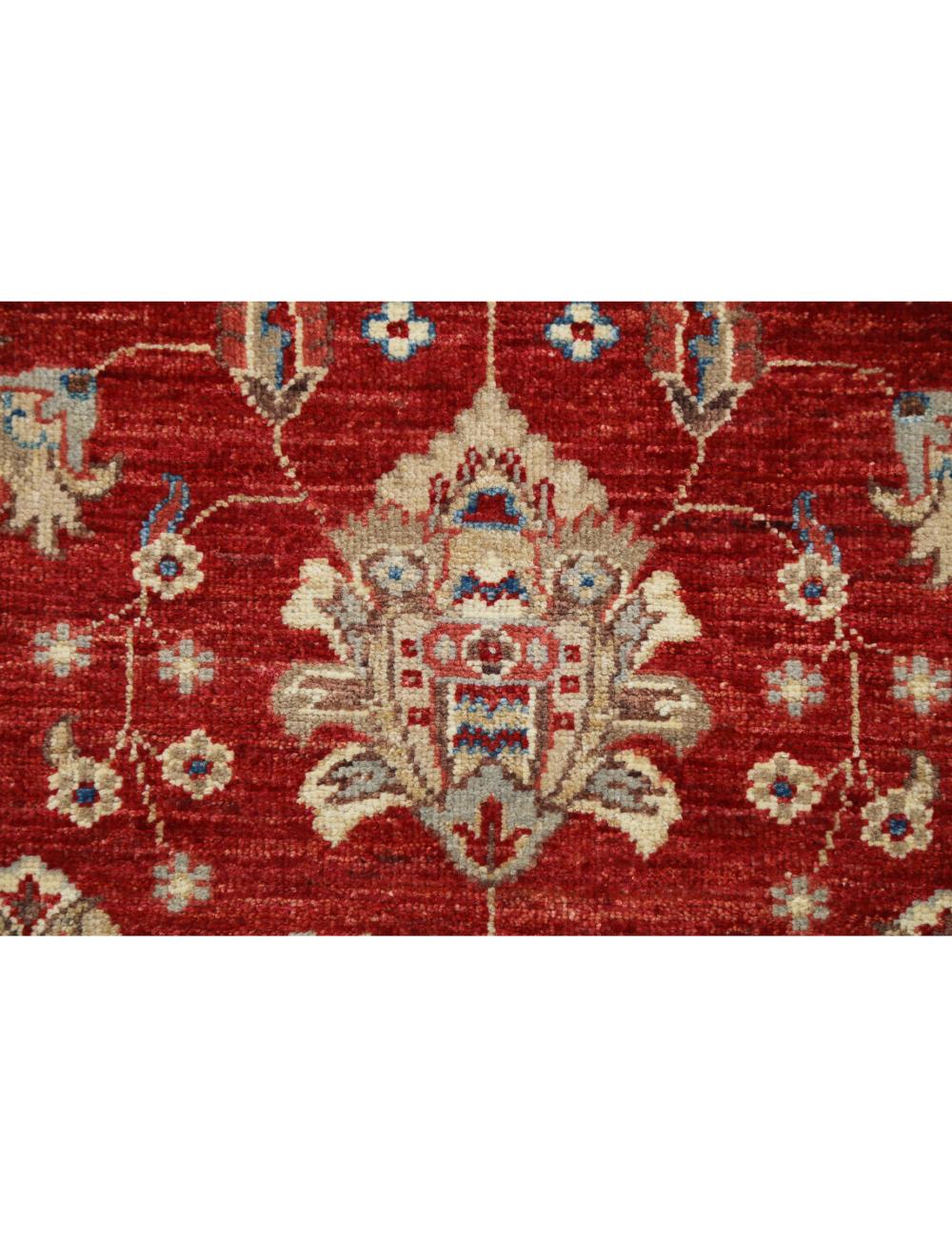 Afghan Ziegler Rug 3' 5" x 6' 6" Hand-Knotted | No. AT86421