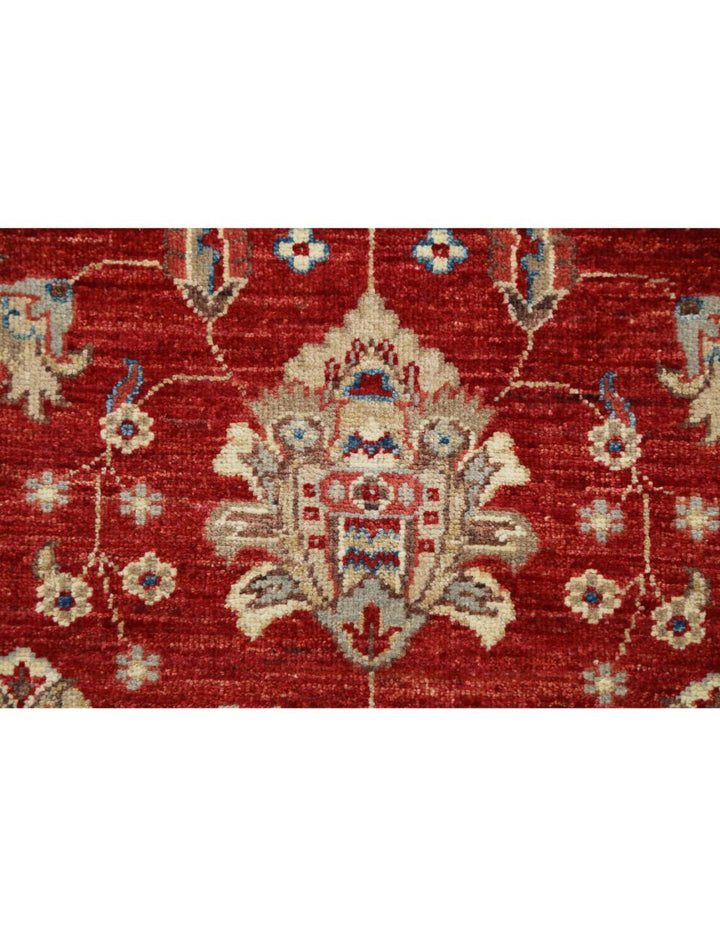 Afghan Ziegler Rug 3' 5" x 6' 6" Hand-Knotted | No. AT86421