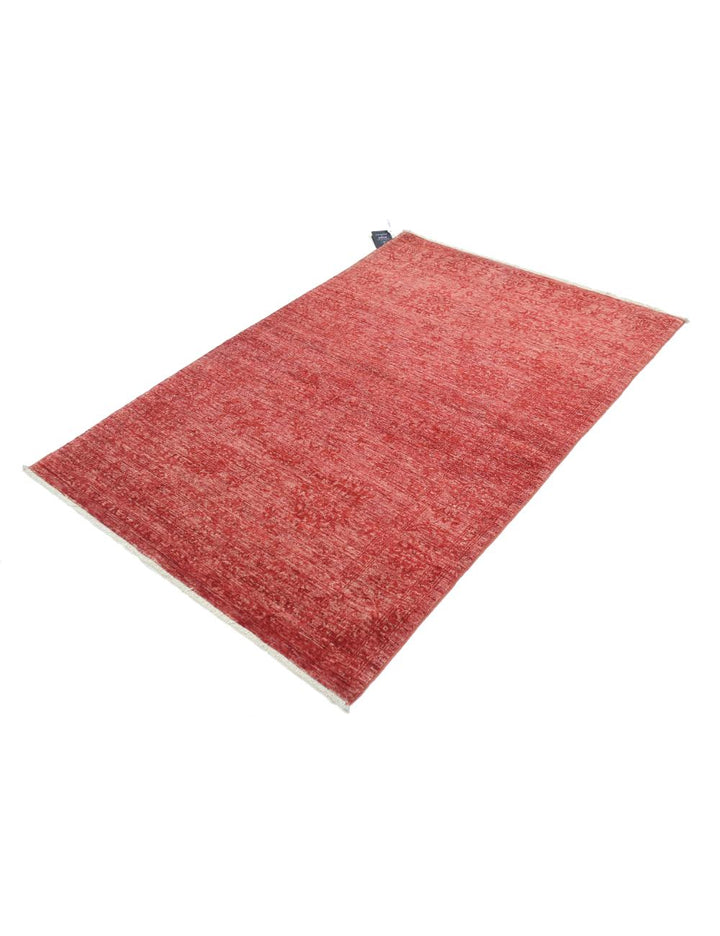 Red Afghan Ziegler Rug 3' 10" x 5' 10" Hand-Knotted | No. AT21858