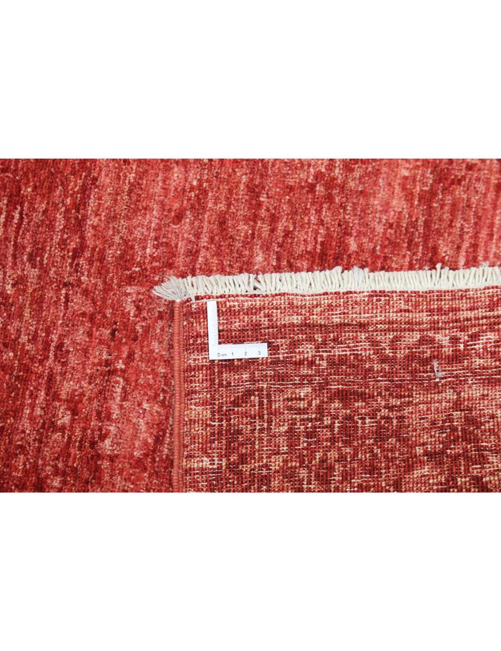 Red Afghan Ziegler Rug 3' 10" x 5' 10" Hand-Knotted | No. AT21858