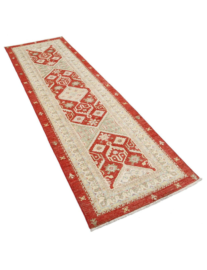 Afghan Ziegler Rug 2' 8" x 8' 4" Hand-Knotted | No. AT74905