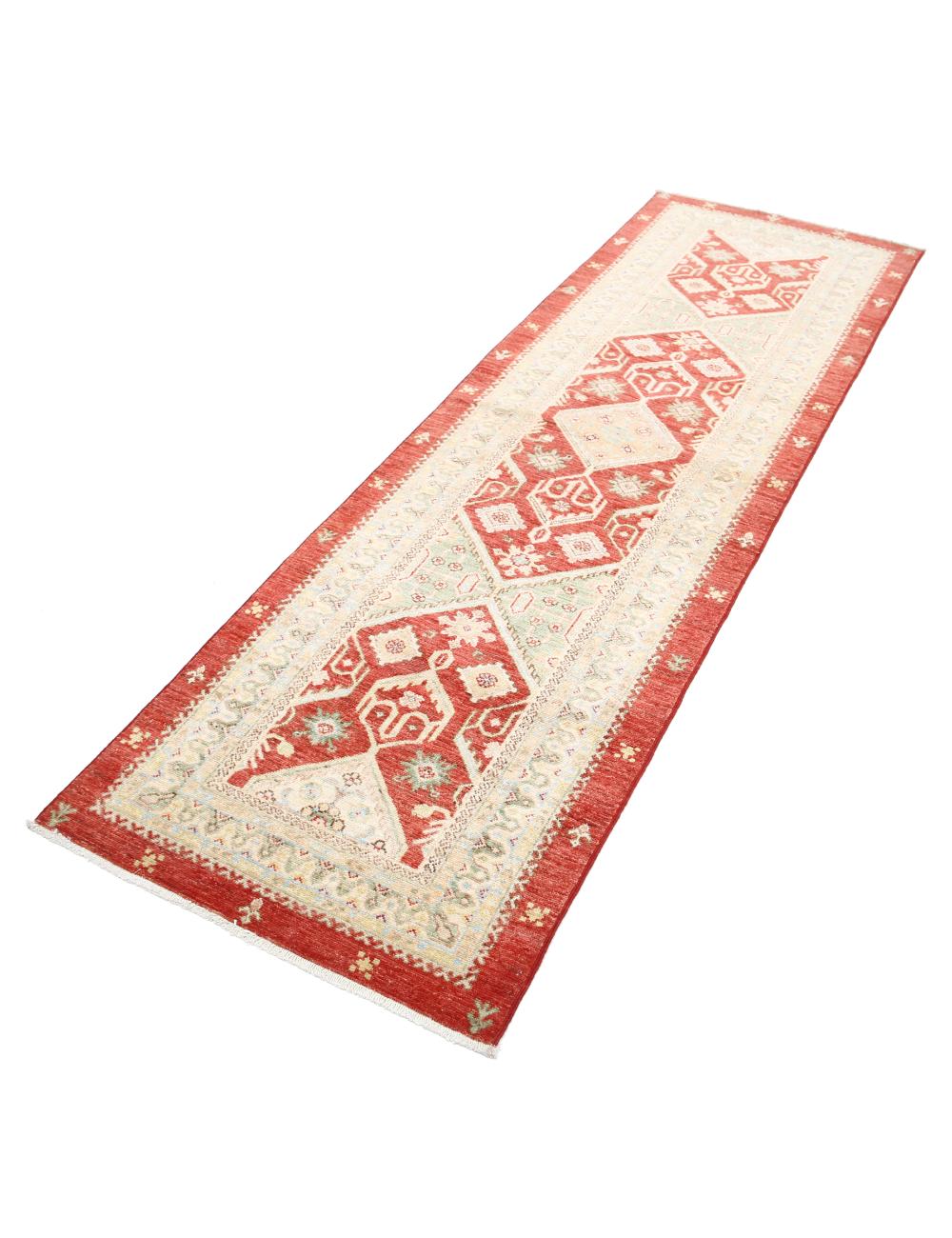Afghan Ziegler Rug 2' 8" x 8' 4" Hand-Knotted | No. AT74905
