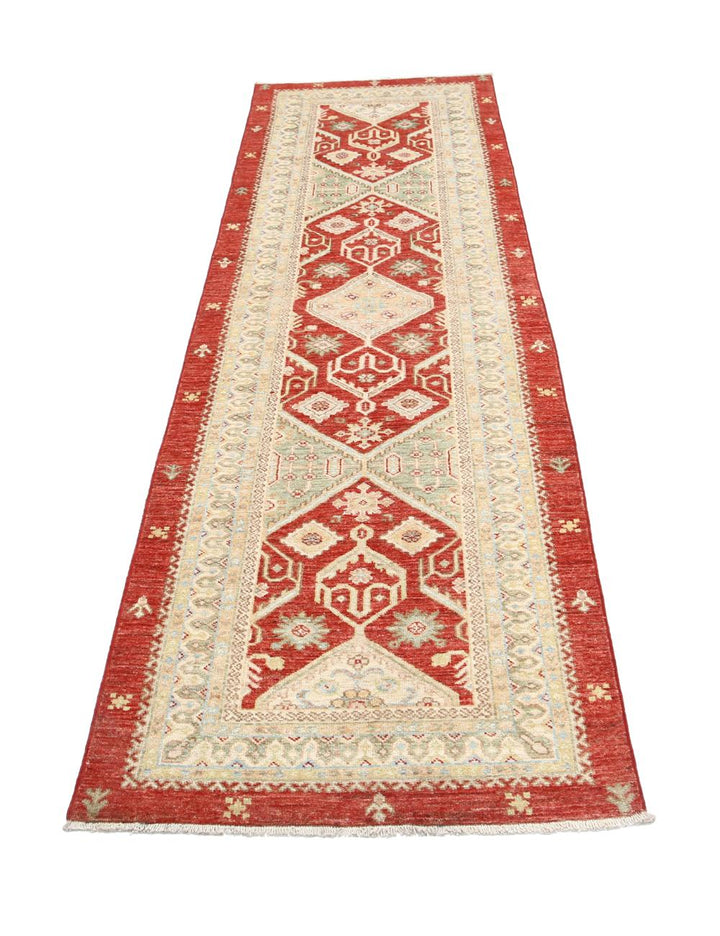 Afghan Ziegler Rug 2' 8" x 8' 4" Hand-Knotted | No. AT74905