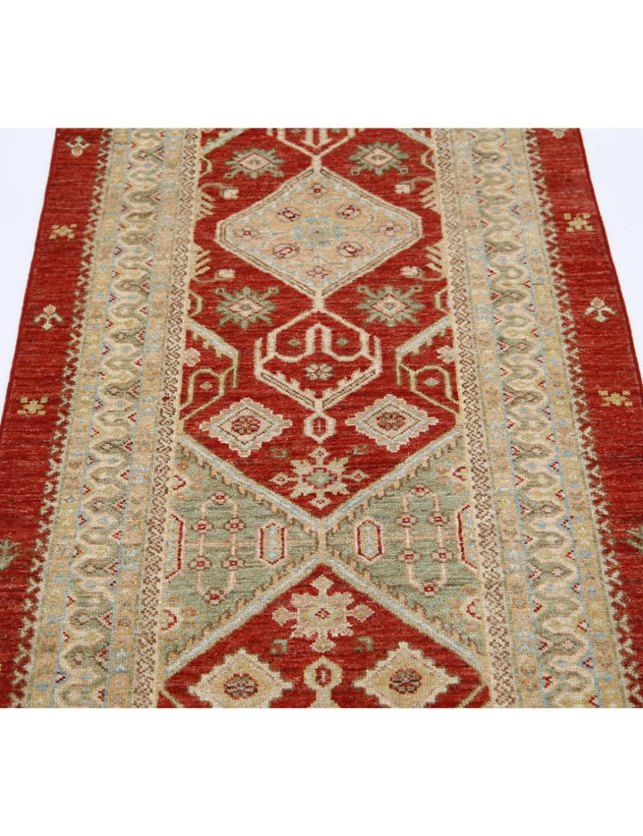 Afghan Ziegler Rug 2' 8" x 8' 4" Hand-Knotted | No. AT74905
