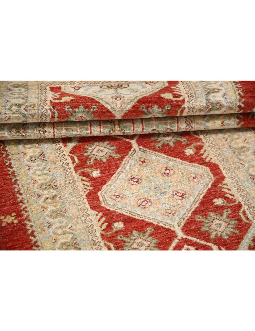 Afghan Ziegler Rug 2' 8" x 8' 4" Hand-Knotted | No. AT74905