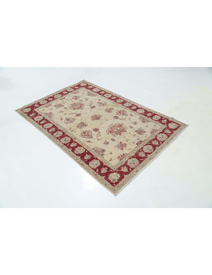 Afghan Ziegler Rug 3' 11" x 6' 0" Hand-Knotted | No. AT53568