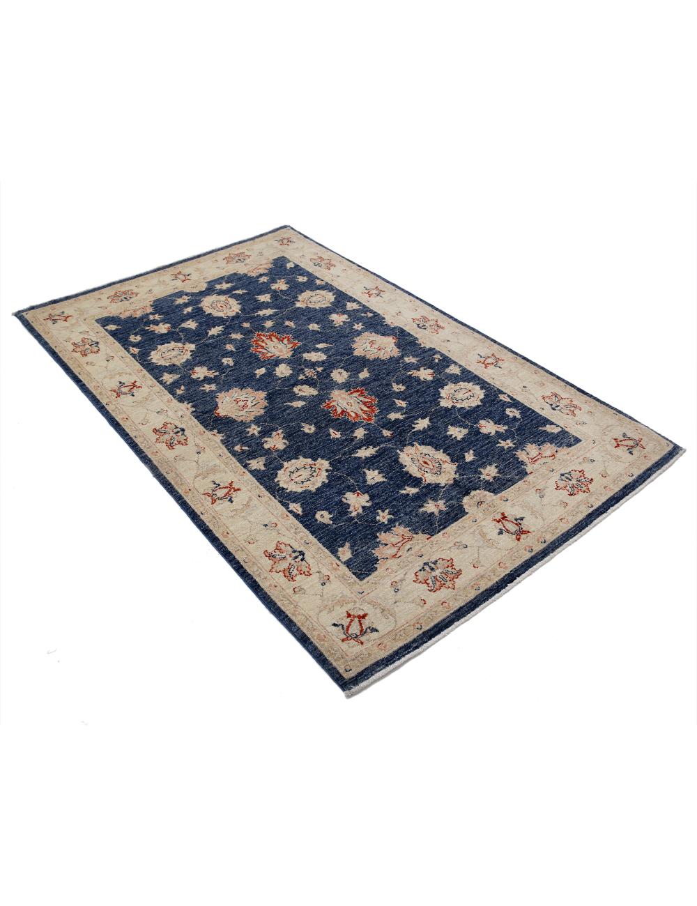 Afghan Ziegler Rug 3' 11" x 6' 2" Hand-Knotted | No. AT32925