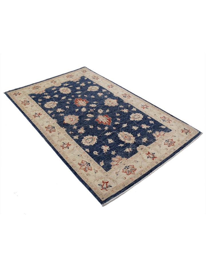 Afghan Ziegler Rug 3' 11" x 6' 2" Hand-Knotted | No. AT32925