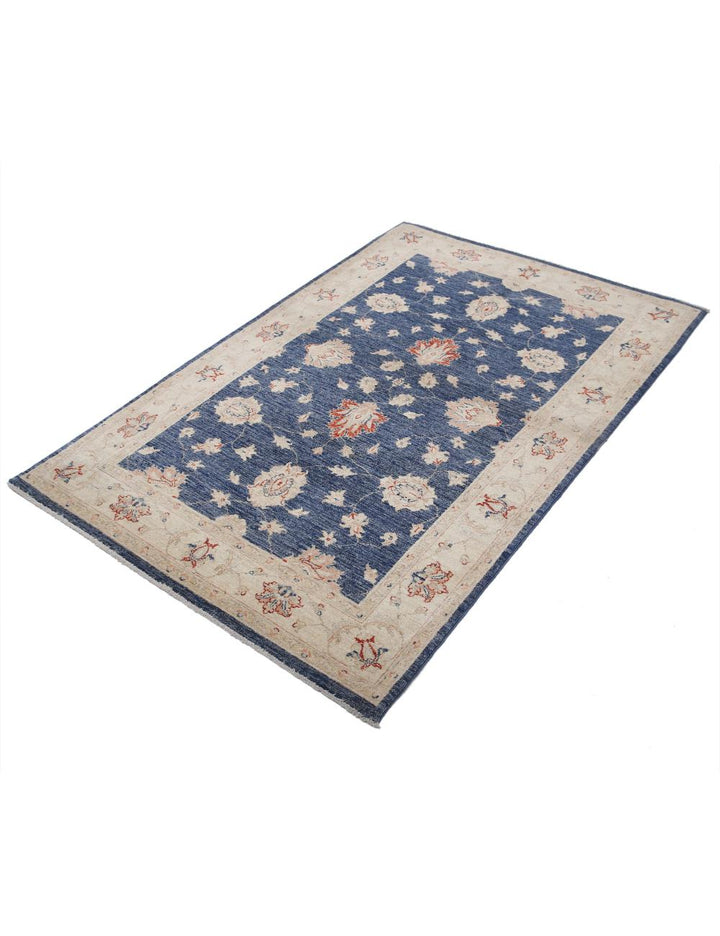 Afghan Ziegler Rug 3' 11" x 6' 2" Hand-Knotted | No. AT32925