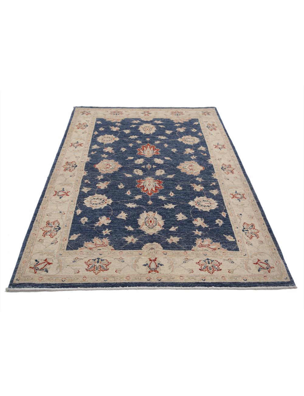 Afghan Ziegler Rug 3' 11" x 6' 2" Hand-Knotted | No. AT32925