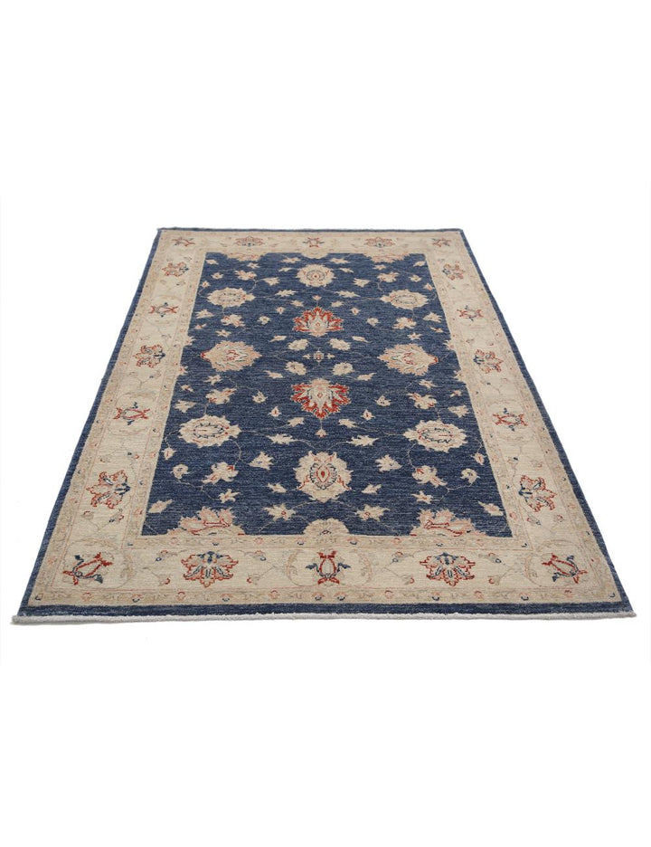 Afghan Ziegler Rug 3' 11" x 6' 2" Hand-Knotted | No. AT32925