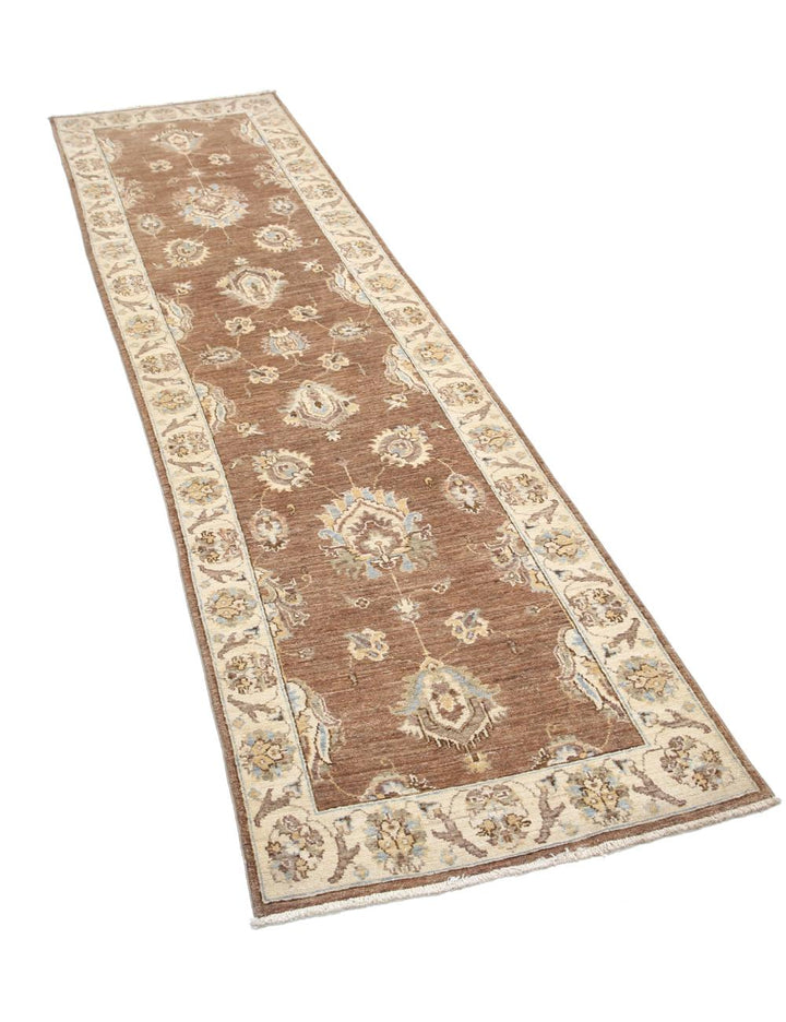 Afghan Ziegler Rug 2' 4" x 8' 6" Hand-Knotted | No. AT33675