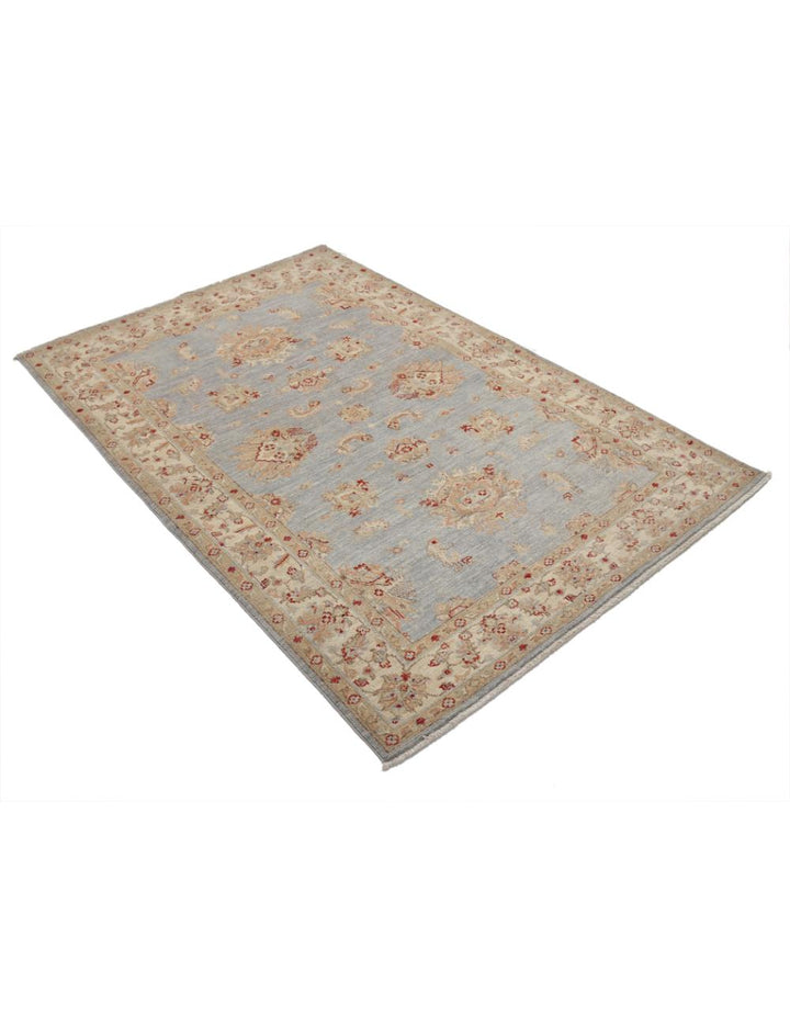Afghan Ziegler Rug 3' 11" x 5' 9" Hand-Knotted | No. AT92103