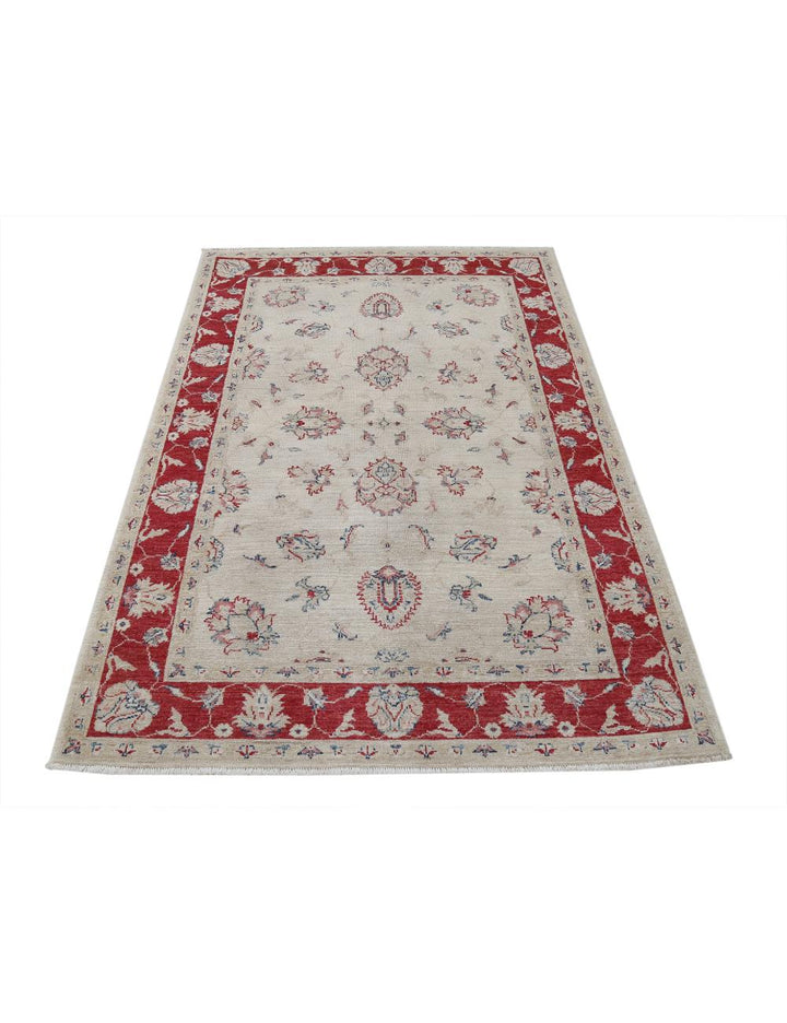 Afghan Ziegler Rug 3' 11" x 5' 9" Hand-Knotted | No. AT76784