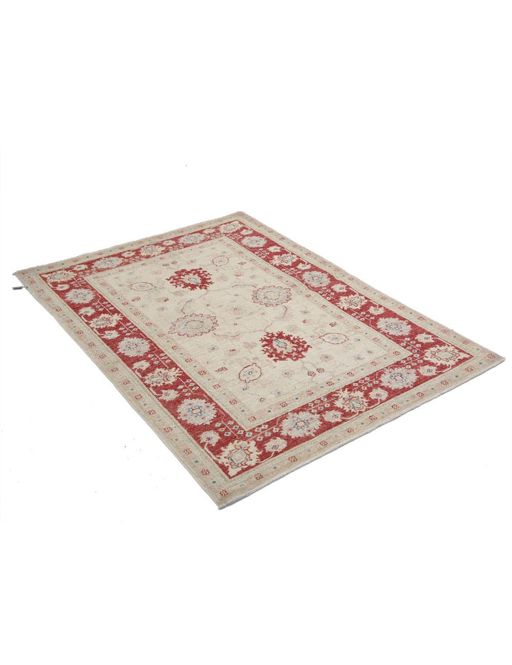 Afghan Ziegler Rug 3' 10" x 5' 2" Hand-Knotted | No. AT79074